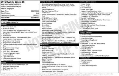 2016 Hyundai Sonata Base
