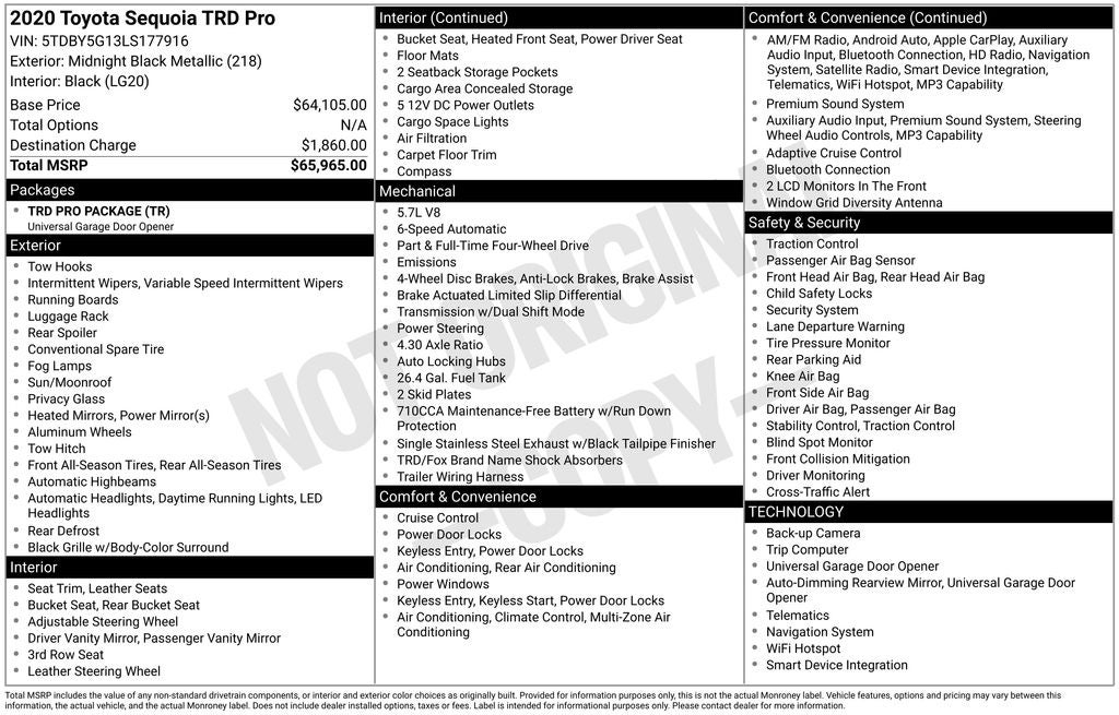 2020 Toyota Sequoia TRD Pro
