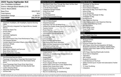 2025 Toyota Highlander XLE