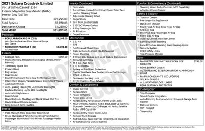 2021 Subaru Crosstrek Limited