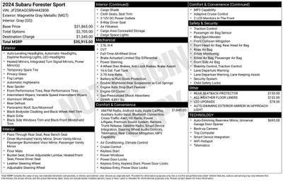 2024 Subaru Forester Sport