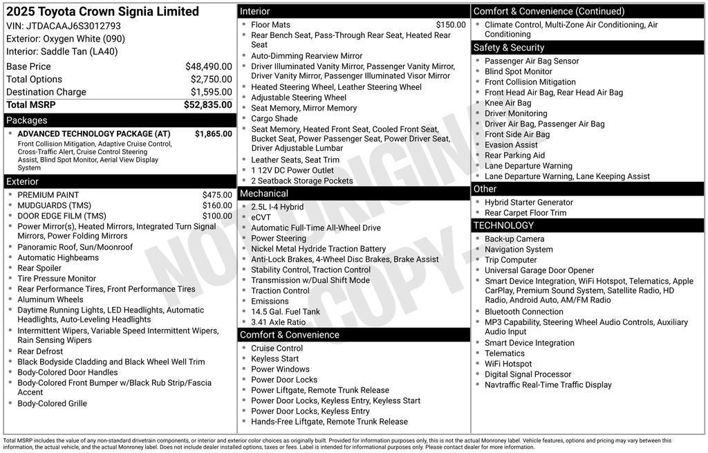 2025 Toyota Toyota Crown Signia Limited