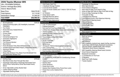 2026 Toyota 4Runner SR5