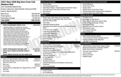 2021 RAM 2500 Big Horn