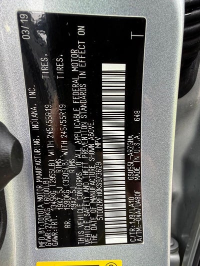 2019 Toyota Highlander Limited Platinum