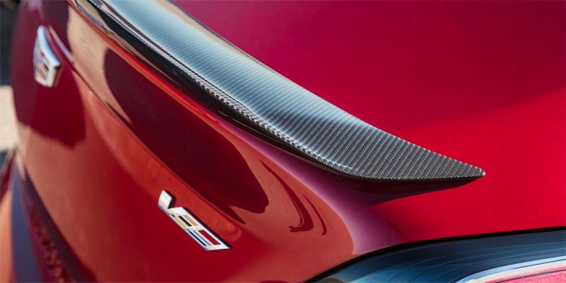 rear spoiler on a Cadillac CT4-V