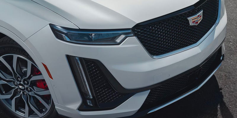 close up front view of Cadillac XT6